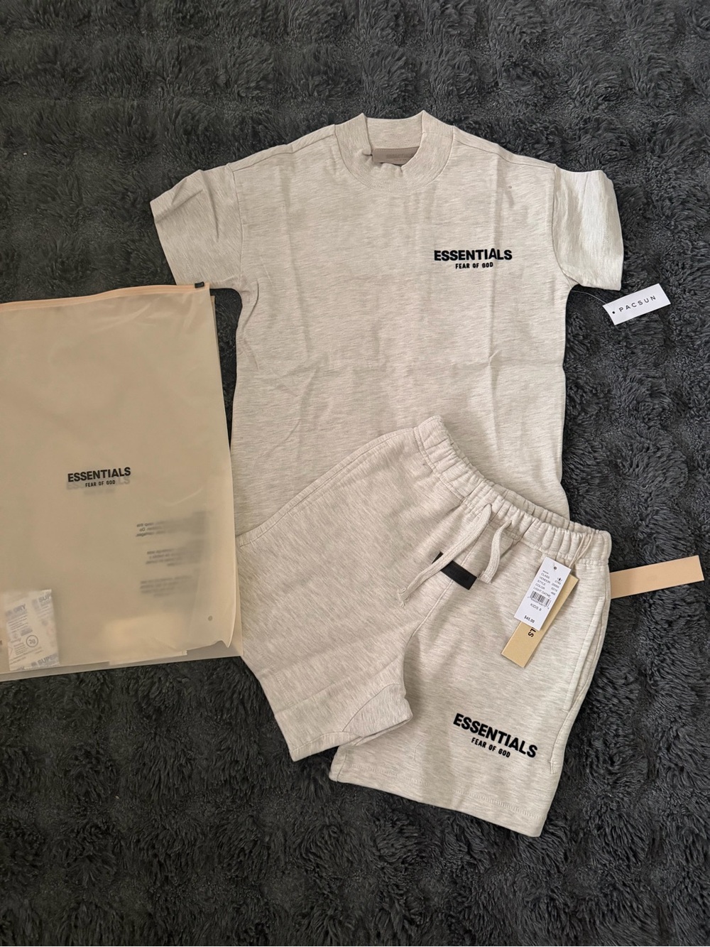 Essentials Light oat Tee & Shorts Set for kids size 8